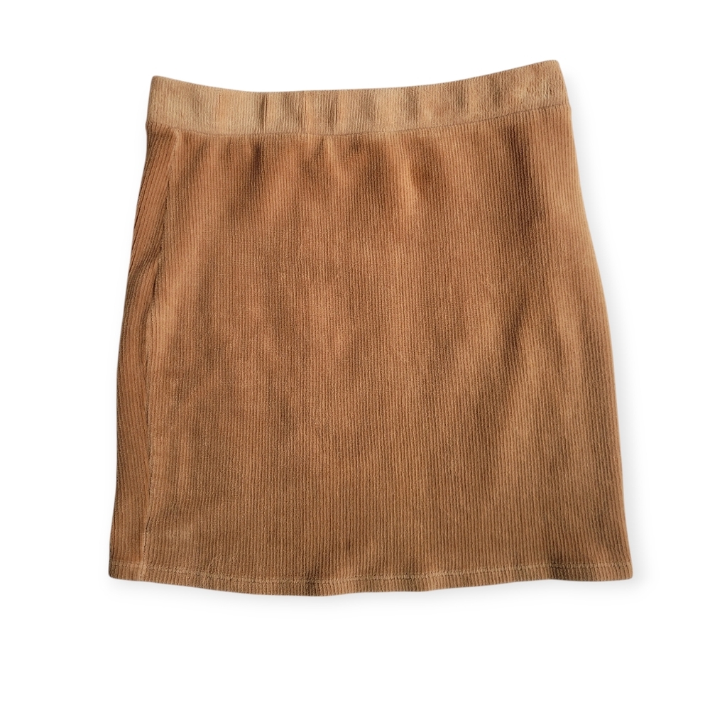 Forever 21 Stretch Corduroy Miniskirt in tan size large